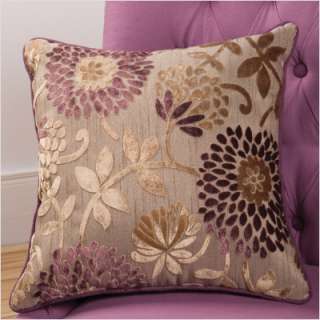 Sandy Wilson Daphne 18x18 Decorative Pillow w Self Cord in Purple 
