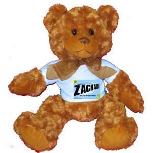 FROM THE LOINS OF MY MOTHER COMES ZACKARY Plush Teddy Bear with BLUE T 