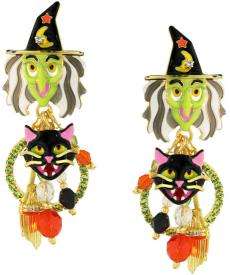 Lunch at The Ritz Be Witched Earrings Clips   Halloween  