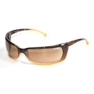  Arnette Sunglasses Slide Metal Brown Yellow Faded Sports 