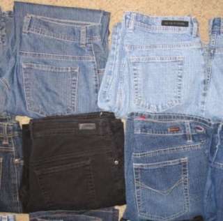 Huge Lot of 36 Womans & Jr size brand wholesale used denim jeans 