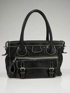 Chloe Black Leather Edith Satchel Bag  