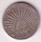 Mexico 1/2 Real Mexico Mo 1862 C.H. Silver Coin