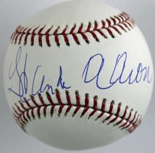 BRAVES HANK AARON SIGNED AUTHENTIC OML BASEBALL AUTOGRAPH STEINER 