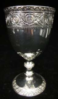 CO Silver 12 Piece Ornate Crest Goblet Set  