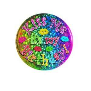  Beistle 60150   Kiss Me Its My Birthday Button  Pack of 12 