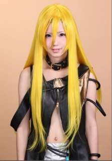 New Vocaloid Lily Long Straight Gold Anime Costume Cosplay Party Hair 
