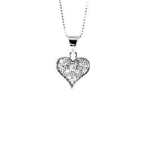  apop nyc Sterling Silver Micro Pave CZ Heart Pendant 