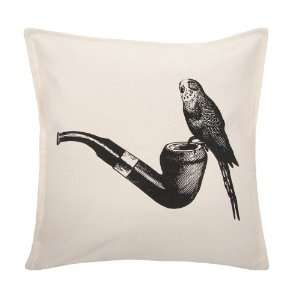  Thomas Paul Luddite Cotton Pillow   Parakeet/Pipe