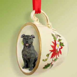 Staffordshire Bull Terrier Dog Christmas Holiday Ornament Brindle 