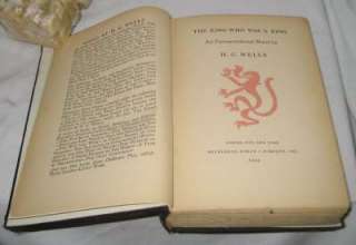 THE KING WHO WAS A KING 1929 1ST ANTIQUE BOOK H.G. WELLS (11)  