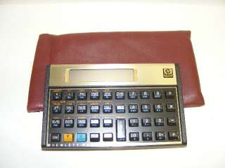 Vtg HP Calculator 12C Hewlett Packard Case Financial Programmable 