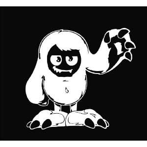 Abominable Snowman Yeti Die Cut Decal Vinyl Sticker   6 White