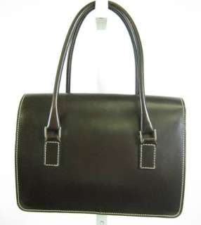 LAMBERTSON TRUEX Brown Leather Tote Handbag  