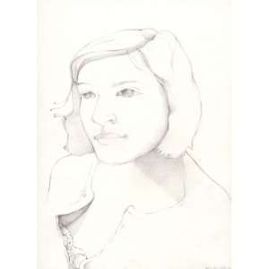  Portrait of Sunny Lee Mowery, Original Drawing, Home 