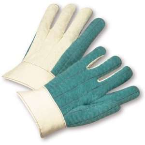  Standard Cotton Hot Mill Gloves with Green Band Top (lot 
