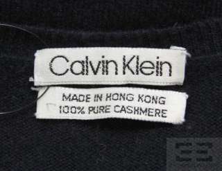 Calvin Klein Navy Cashmere Short Sleeve Sweater Size Large  