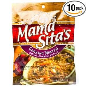 Mama Sitas Ginisang Monggo Instant Mung Bean Soup Mix 60g (Pack of 10 