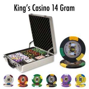 500 14g Kings Casino Poker Chips Claysmith Case Custom  