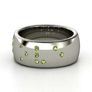  Feel the Love Ring, Sterling Silver Ring with Green 