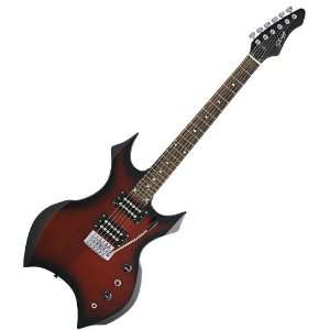  NEW X400 RDS VINTAGE X METAL SOLID BODY S STYLE RED BURST 