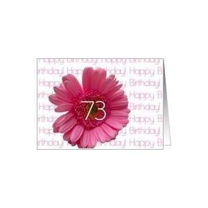  73rd Happy Birthday Pink Gerbera Card Toys & Games