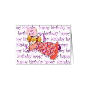  75 Years Old Cupcake Angel Birthday Card Toys & Games