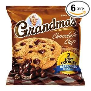 Grandmas Soft Cookies, Chocolate Chip, 5 Count (Pack of 6)  