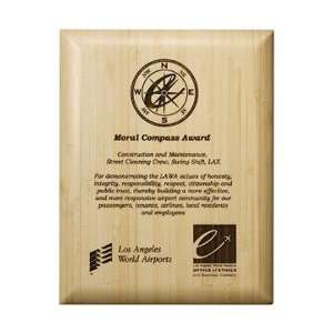 77220L    Blond Bamboo Laser Plaque 7 x 9 