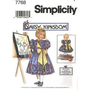  Simplicity Sewing Pattern 7768 Daisy Kingdom Girls Dress 
