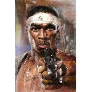  50 Cent (Pointing Gun) Music Poster Print   11 X 17 
