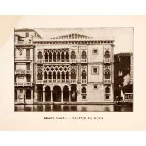  1907 Print Ca DOro Palace Grand Canal Venice Italy Bon 