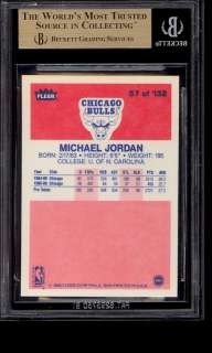 1986 Fleer Basketball SET BREAK Michael Jordan ROOKIE #57 BGS 9.5 GEM 
