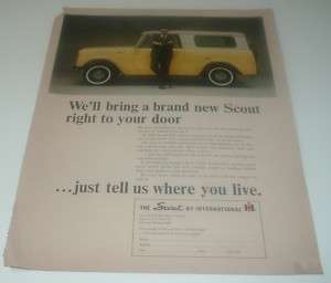 Yellow 1964 International IH Scout where do you live ad  