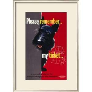  Please Remember My Ticket, BR Poster, circa 1950s Framed 