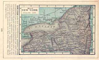 USA NEW YORK. Colored antique map. Armstrong. 1891  