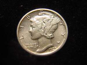 1925 S AU Mercury Dime Nice Coin AU1510  