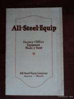 1926 All Steel Equip Co Filing Cabinet Office Furniture Catalog 