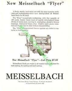1928 Meisselbach Flyer Fishing Reel Catalog AD  