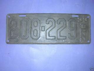 1933 Tennessee license plate  