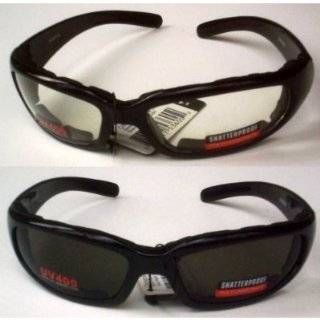 Black Frame Motorcycle Riding Glasses Sunglasses Day and Night Smoke 