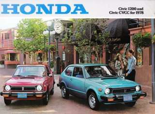 1978 78 Honda Civic 1200 & CVCC original sales brochure  