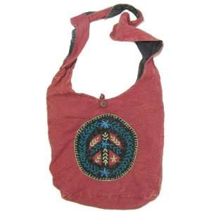 Bohemian Hippie Gypsy Peace Patchwork Shoulder Sling Crossbody Vintage 