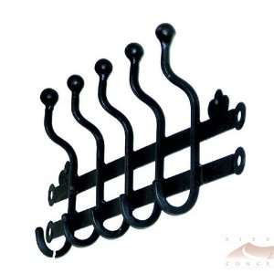 Wrought Iron Oldies 5 Peg Hooks Wall Coat Solid Hanger Completely 
