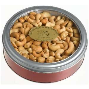 Bergin Nut Company Cashews, Roasted & Salted   Small Cranberry Tin, 14 