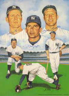 Mickey Mantle, Billy Martin, and Whitey Ford Autographed Sue Rini 