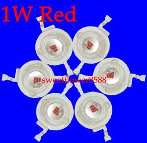 100pcs 1W HighPower Red LED 1watt Without Al Base Board  
