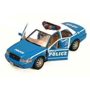  Motormax 1/24 New York Police 2007 Ford Crown Vic   BLUE 