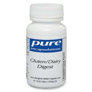  Pure Encapsulations   Gluten/Dairy Digest 60 vcaps Health 