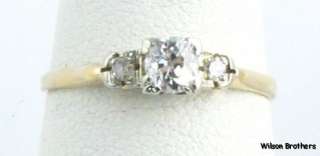 27ctw Genuine European Cut Antique Diamond Engagement Ring   14k Gold 